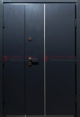 Темная металлическая дверь с порошковым покрытием ДП-220 в Петрозаводске